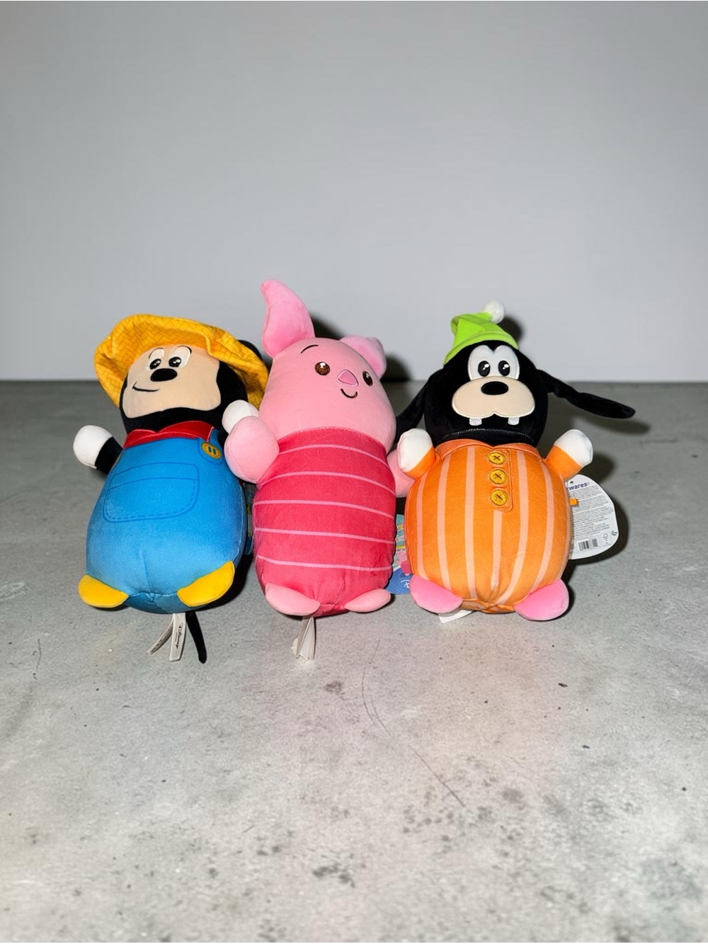 Set of (3) Hug Mees by Squishmallow Mickey Goofy Piglet NEW